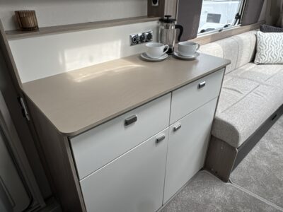 2026 Swift Conqueror 480 caravan lounge sideboard